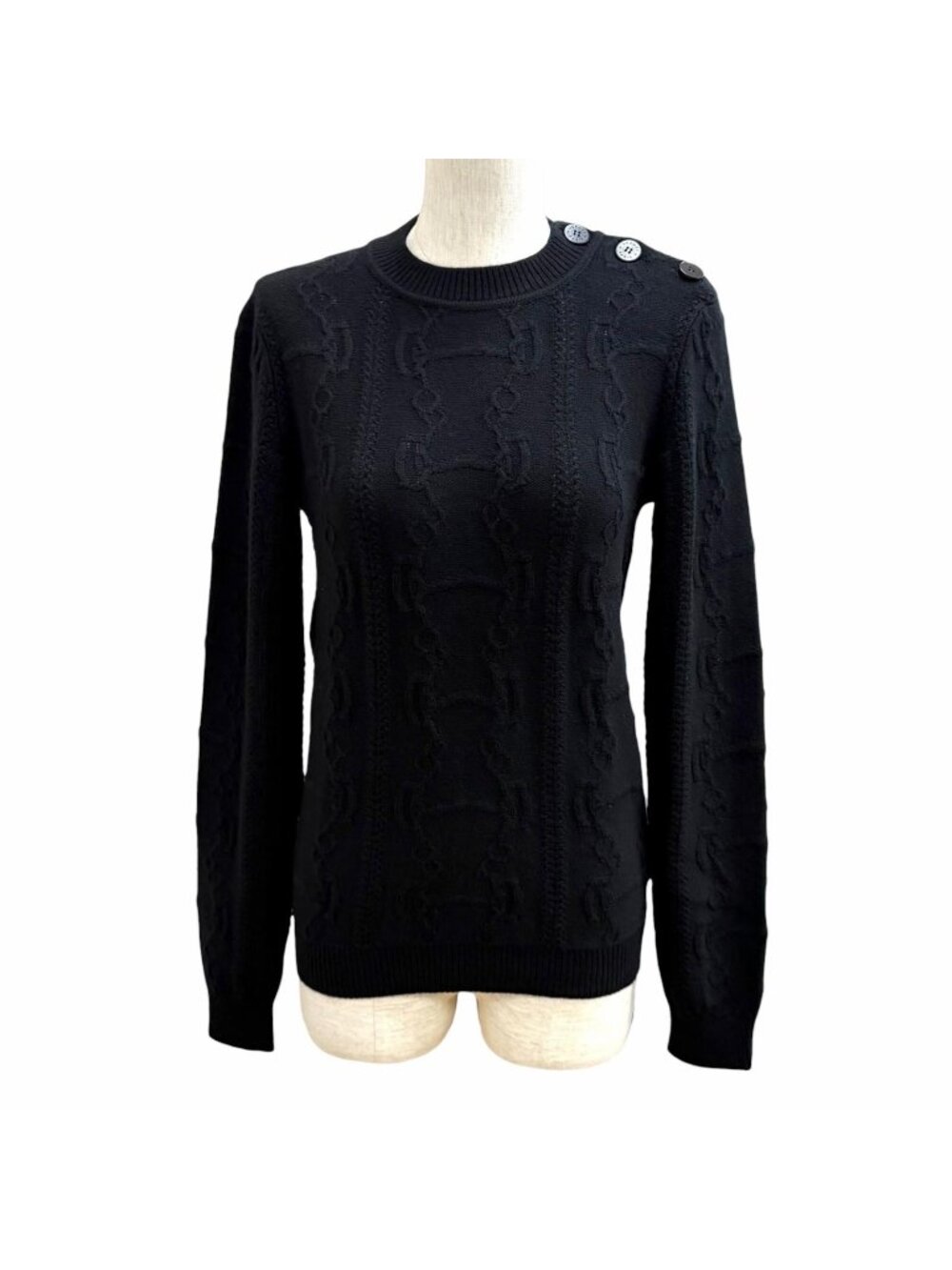 Hermes la Promenade du Matin Morning Walk Wool Cashmere Blend Sellier Buttons